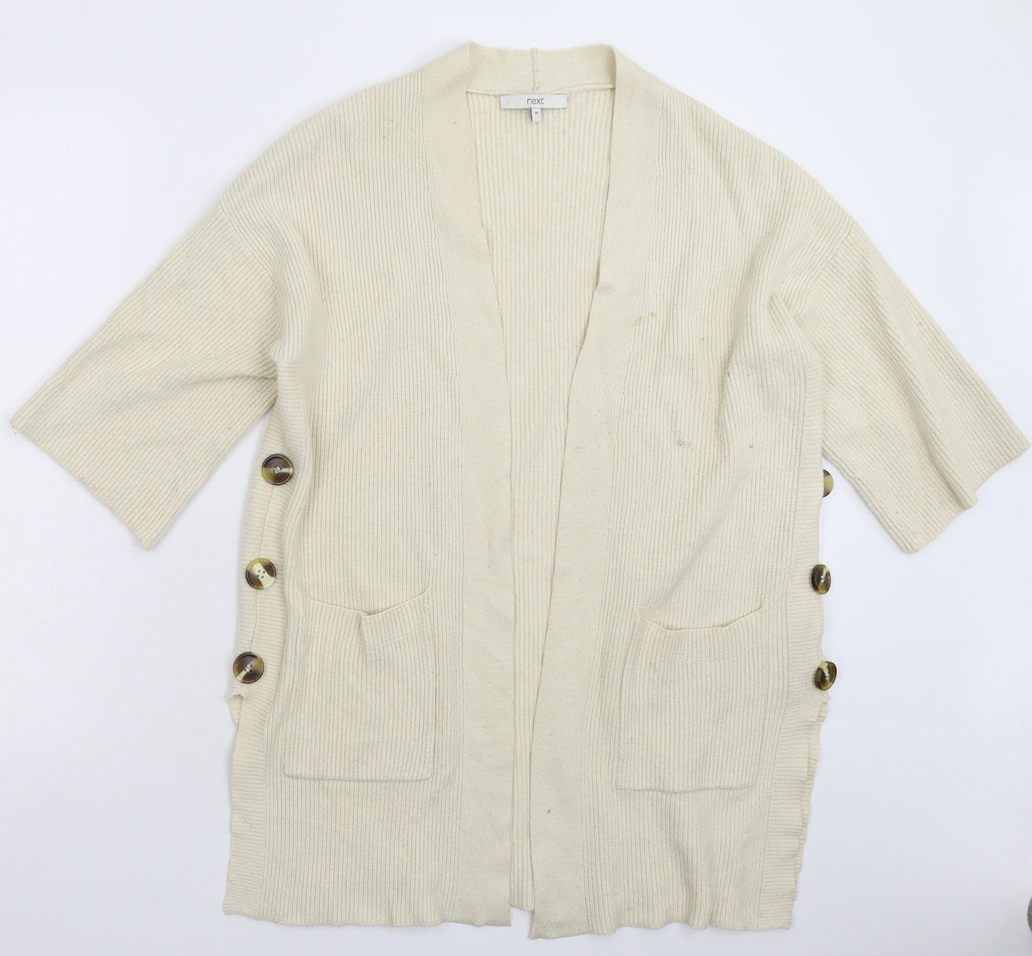NEXT Womens White  Knit Cardigan Jumper Size M