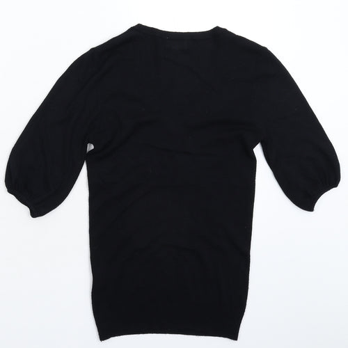 Papaya Womens Black  Knit Pullover Jumper Size 8