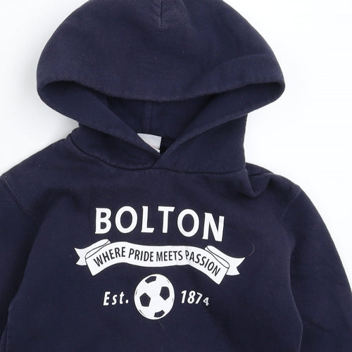 Fruit of the Loom Boys Blue   Pullover Hoodie Size 7-8 Years