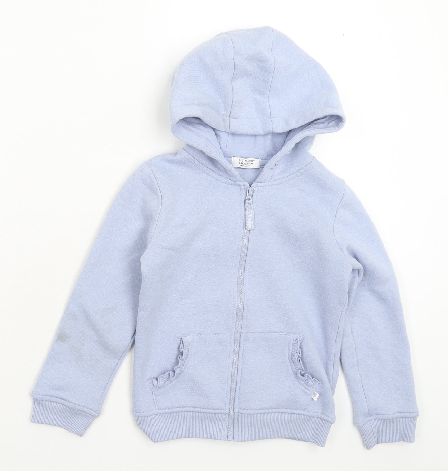 Primark Girls Blue   Full Zip Hoodie Size 6-7 Years
