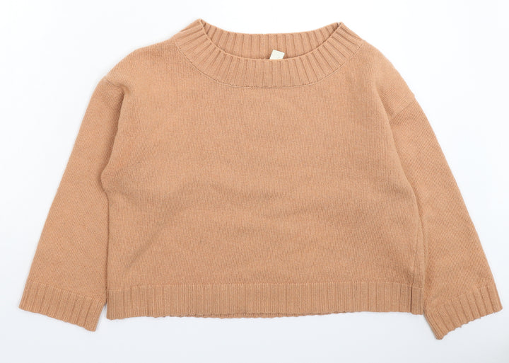 H&M Womens Beige Knit Pullover Jumper Size L