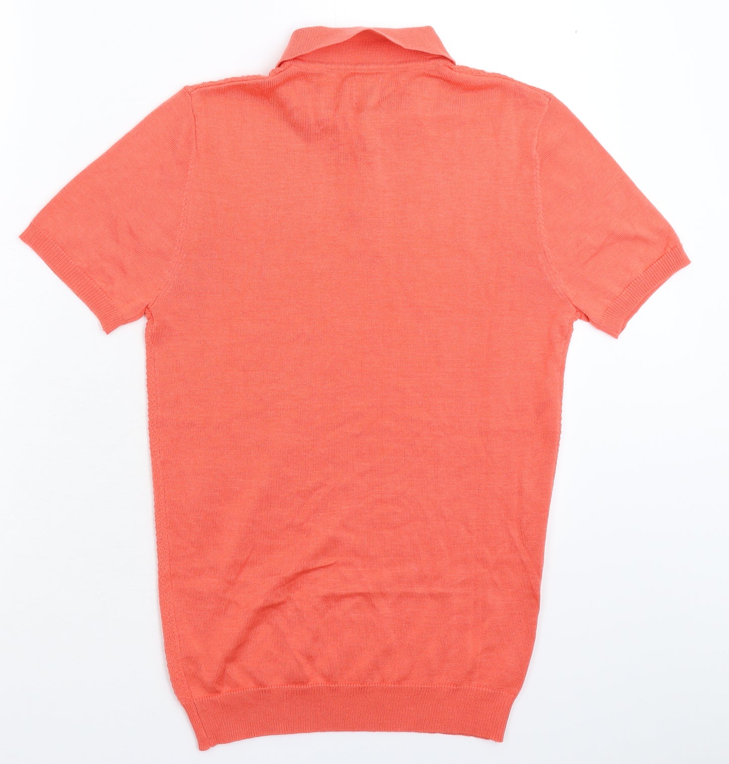 River Island Mens Pink  Knit  Polo Size S
