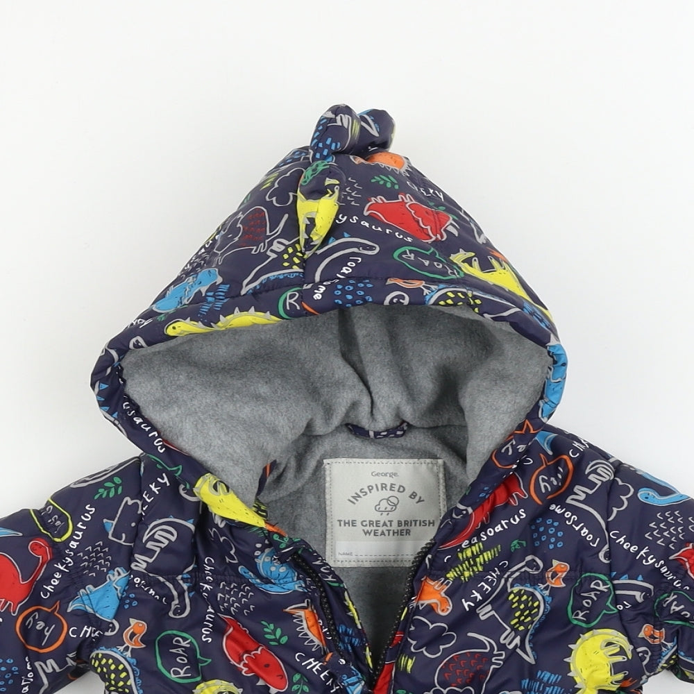 George  Boys Blue   Jacket Coat Size 3-4 Years