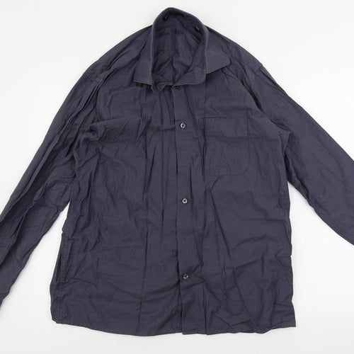 Preworn  Mens Blue    Dress Shirt Size 42