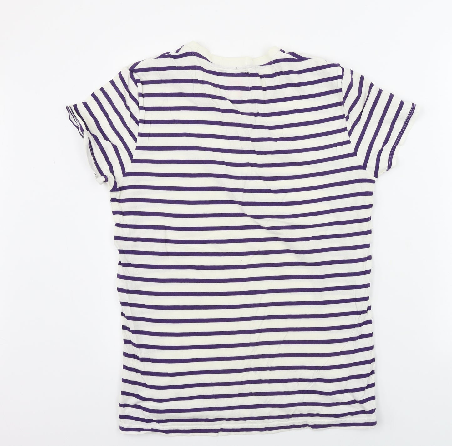 Superdry  Womens Yellow Striped  Basic T-Shirt Size L