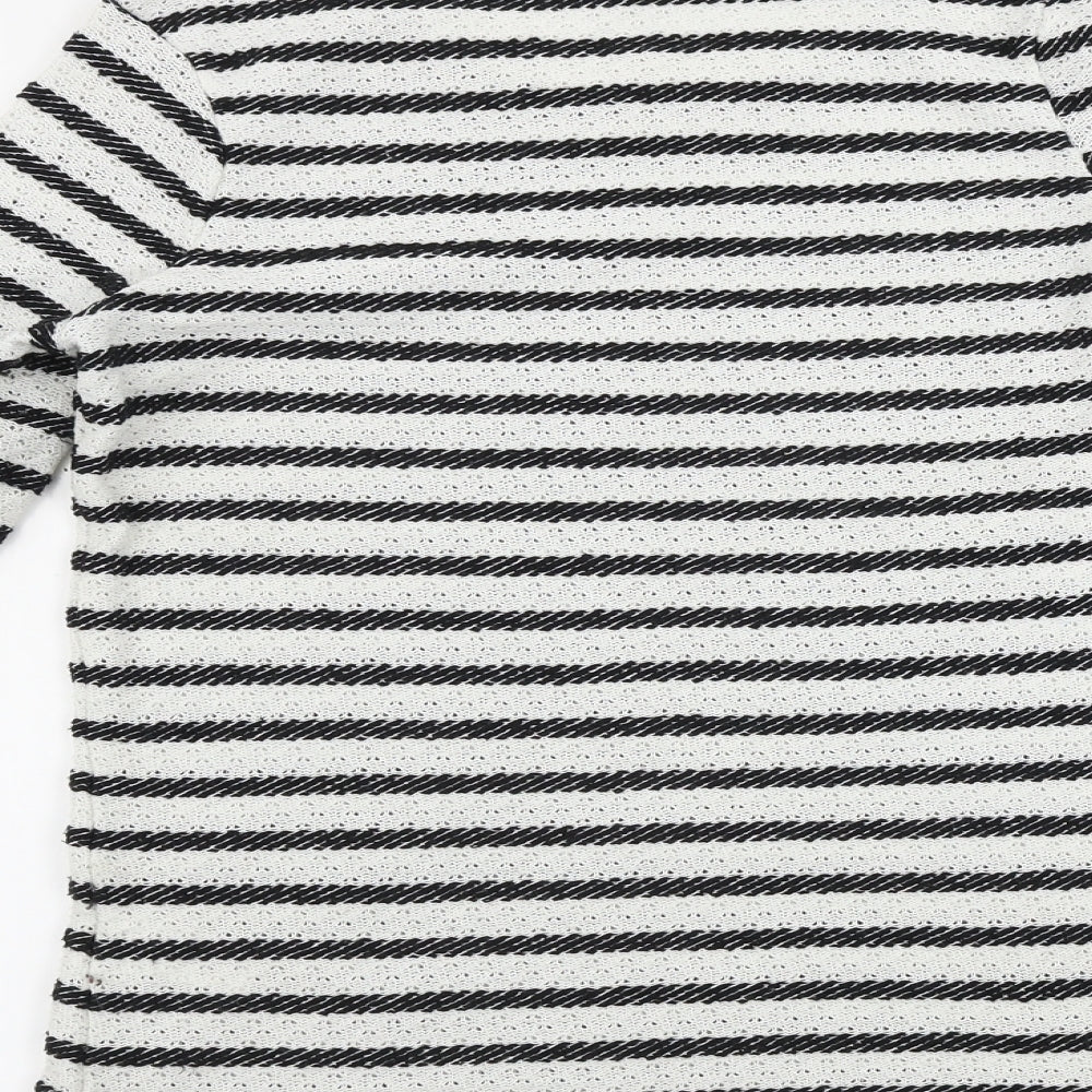 NEXT  Womens White Striped  Pullover Jumper Size 8