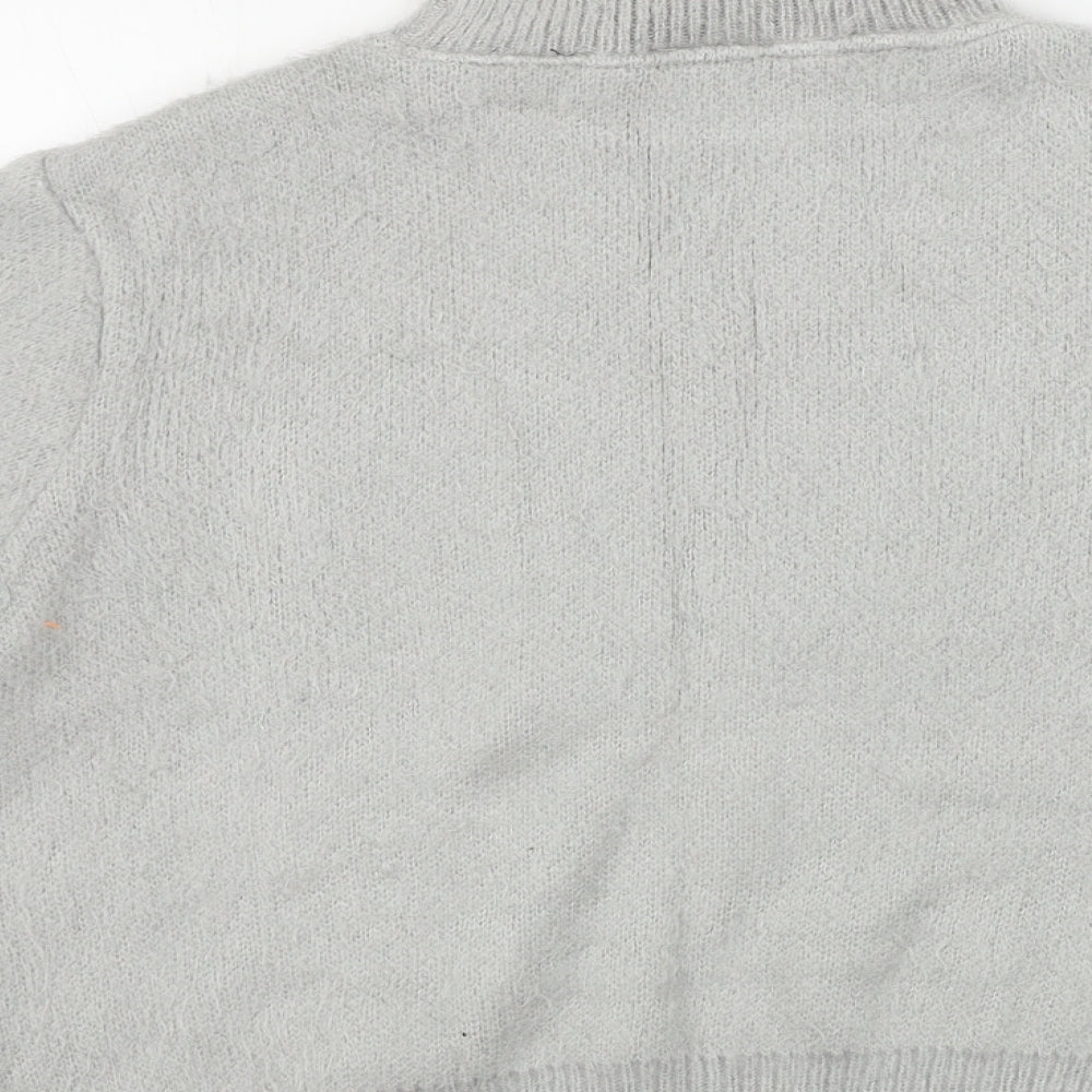 Reclaimed Vintage  Womens Grey Herringbone  Pullover Jumper Size M