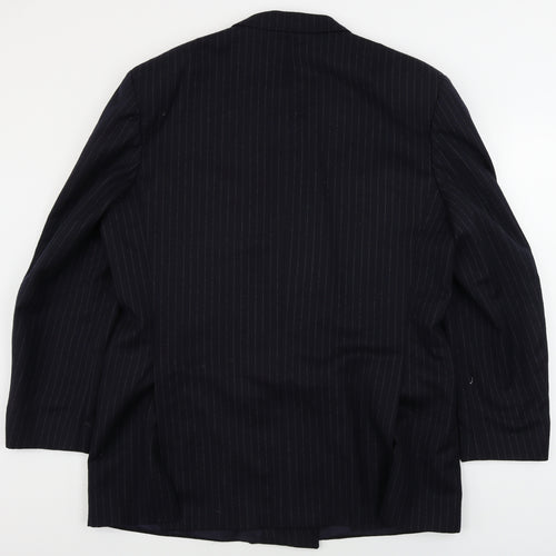 DAKS  Mens Black Striped  Jacket Blazer Size 48