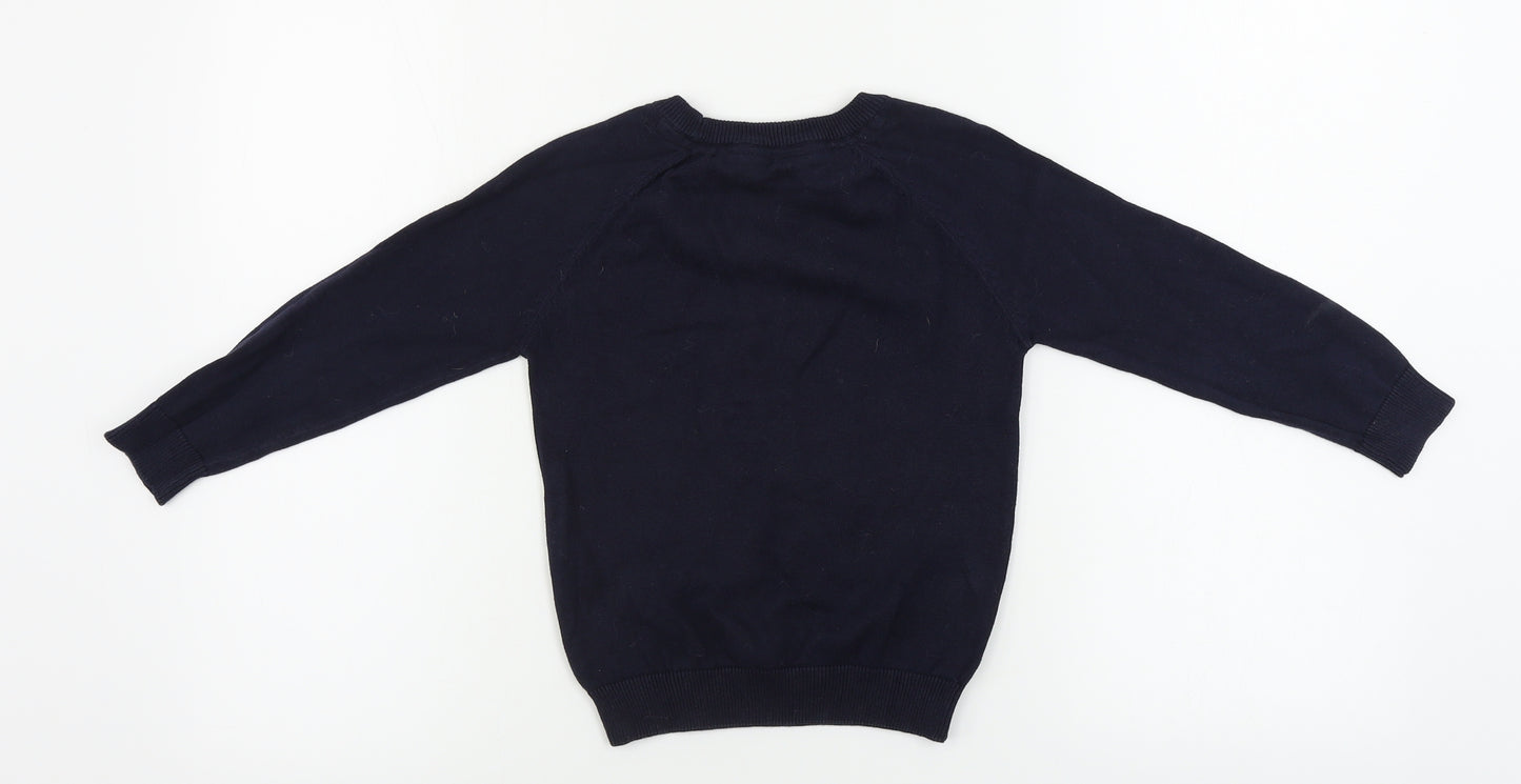 Primark  Boys Blue   Pullover Jumper Size 5-6 Years