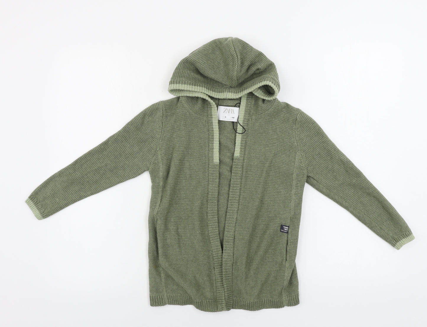 Zara Girls Green   Cardigan Jumper Size 5 Years