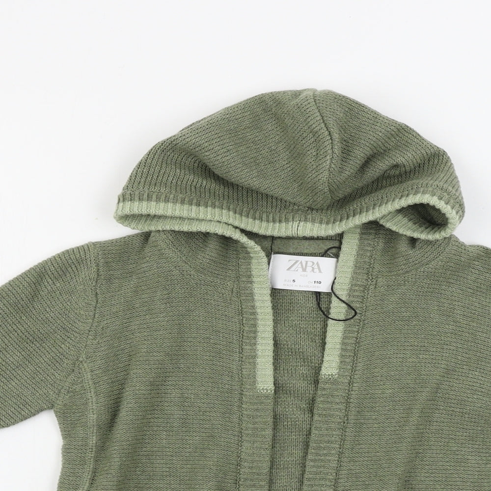 Zara Girls Green   Cardigan Jumper Size 5 Years