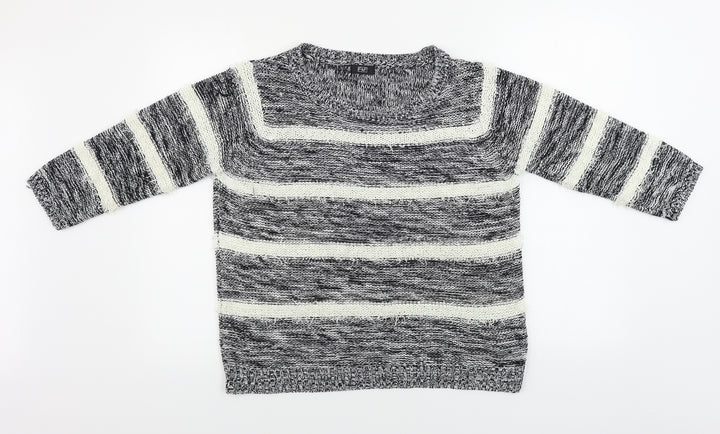 F&F  Womens Ivory Striped  Pullover Jumper Size 14