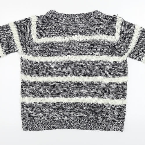 F&F  Womens Ivory Striped  Pullover Jumper Size 14