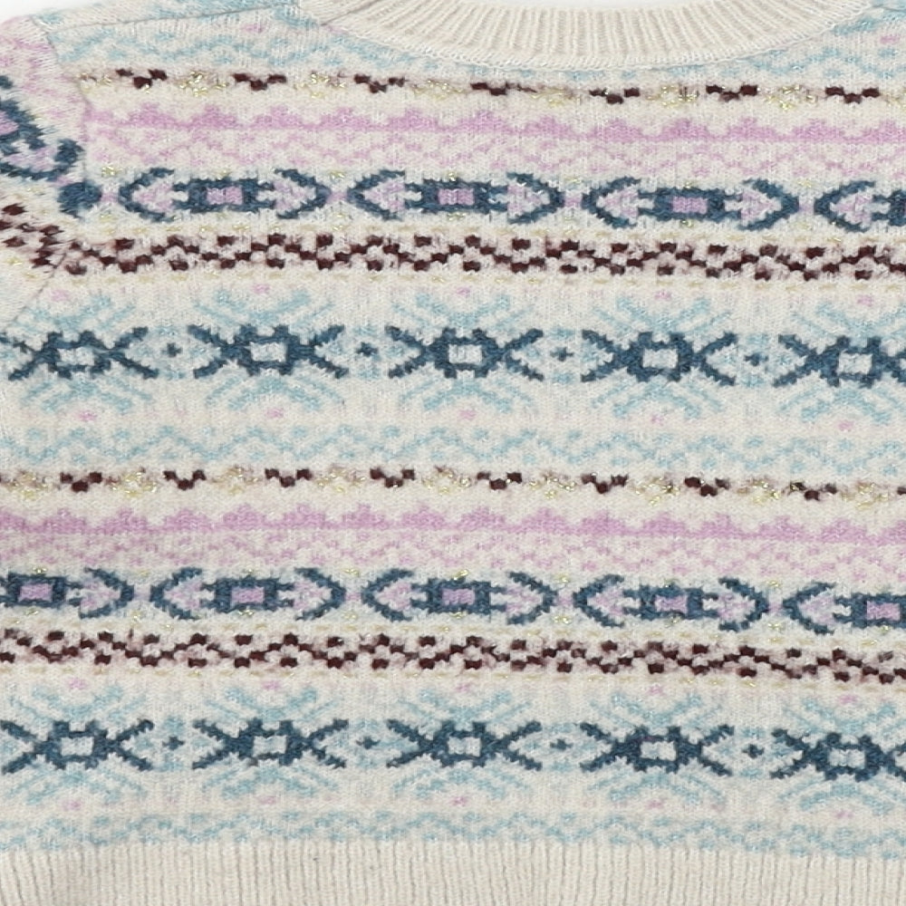 Marks and Spencer  Girls Beige   Pullover Jumper Size 18-24 Months