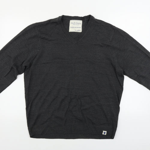 Jacob Harris  Mens Grey   Pullover Jumper Size L