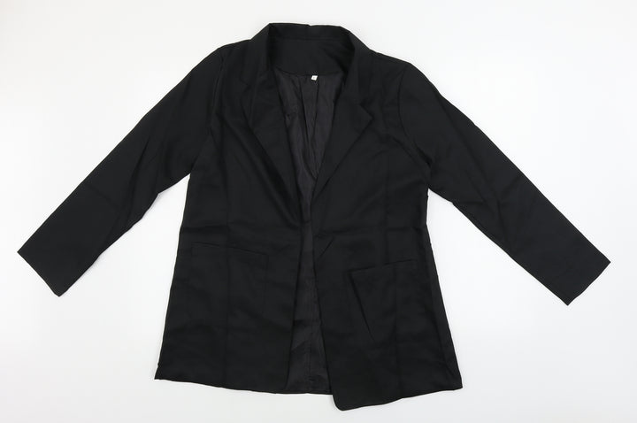 Preworn  Womens Black   Jacket Blazer Size L