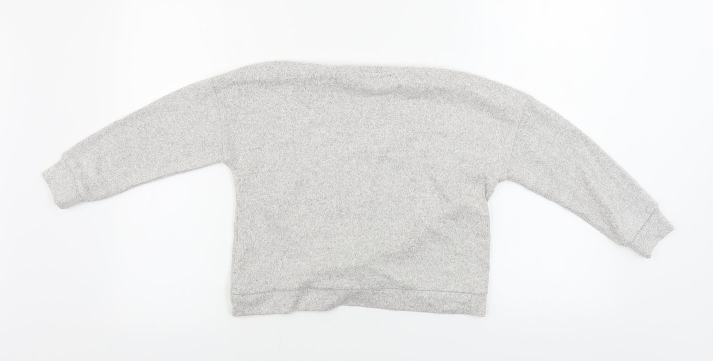 Marks and Spencer  Girls Grey   Pullover Jumper Size 8-9 Years