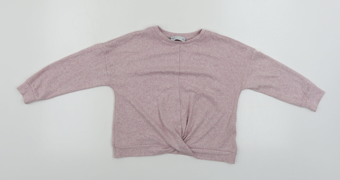Marks and Spencer  Girls Pink   Pullover Jumper Size 8-9 Years