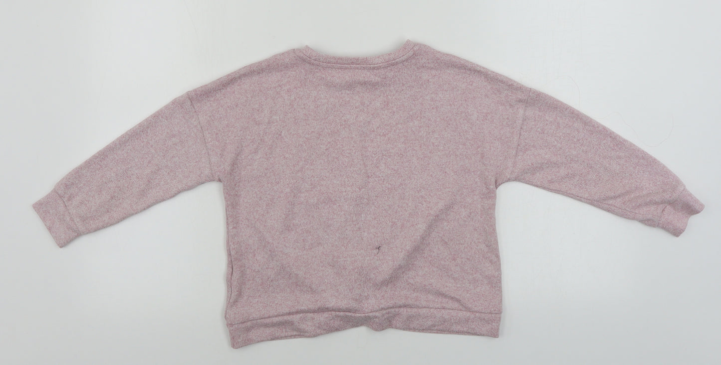 Marks and Spencer  Girls Pink   Pullover Jumper Size 8-9 Years