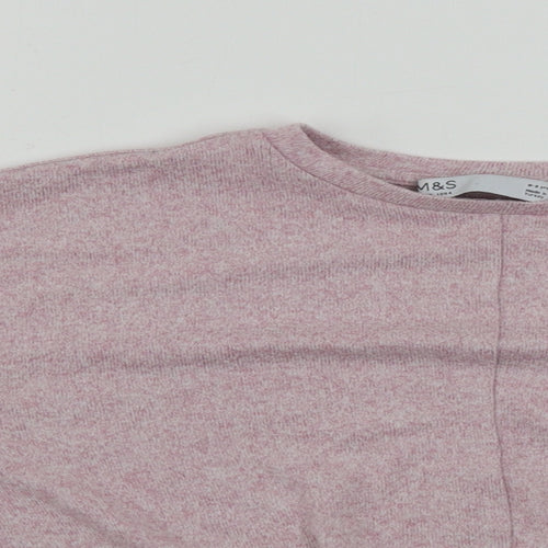 Marks and Spencer  Girls Pink   Pullover Jumper Size 8-9 Years
