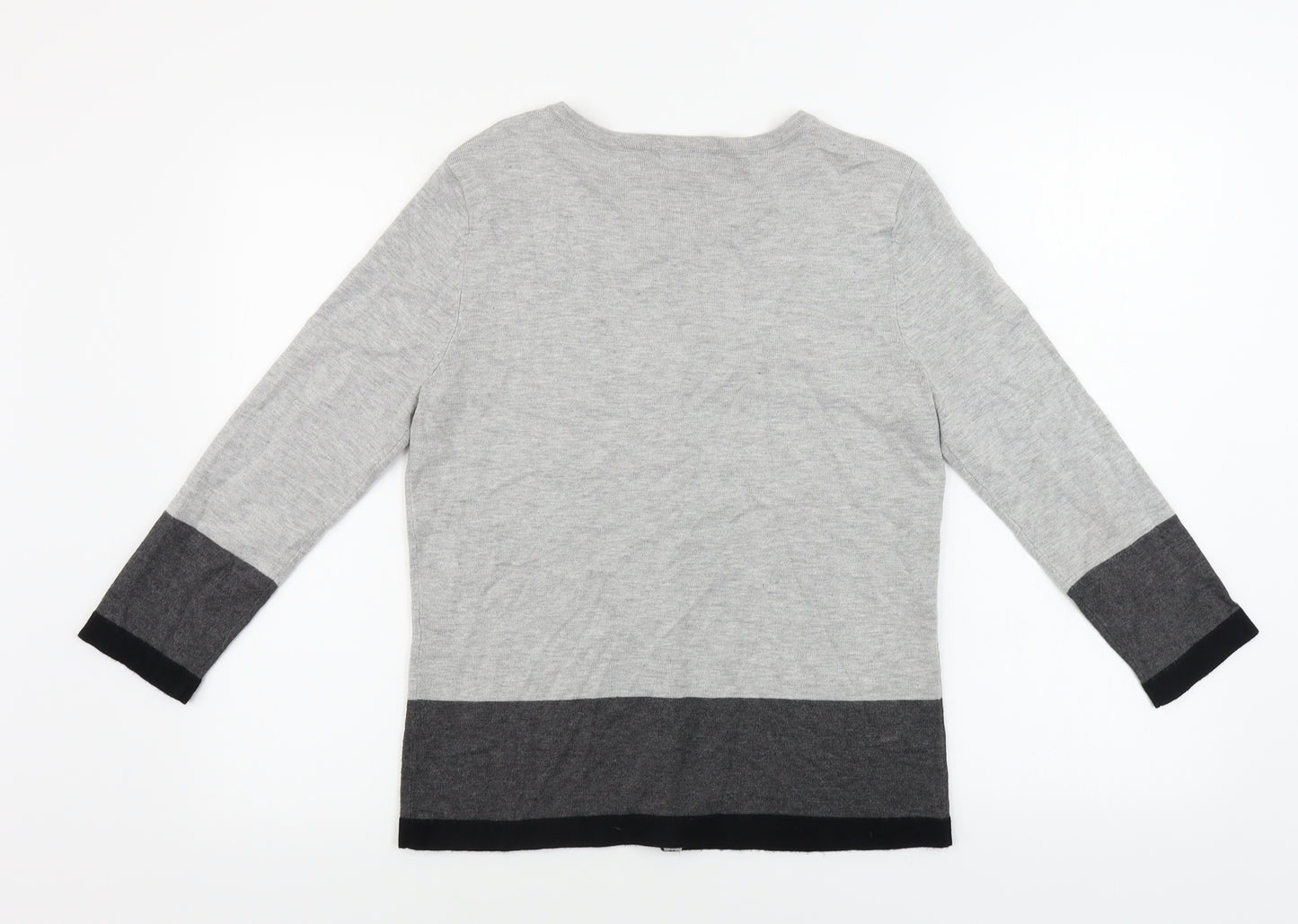 M&Co Womens Grey   Cardigan Jumper Size 12