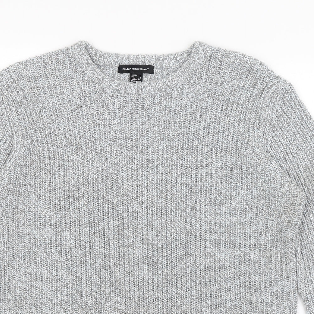 Cedar Wood State Mens Grey   Pullover Jumper Size L