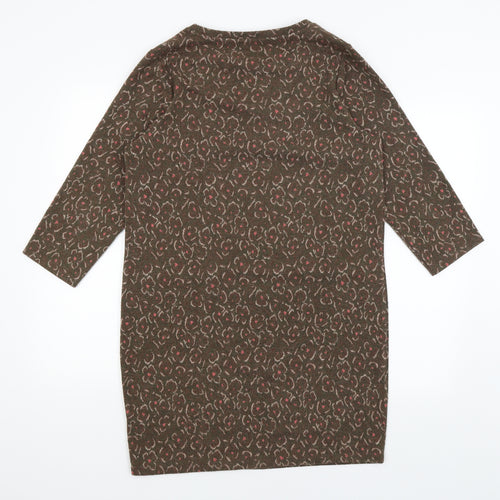 TU Womens Brown Floral  Pullover Jumper Size 12