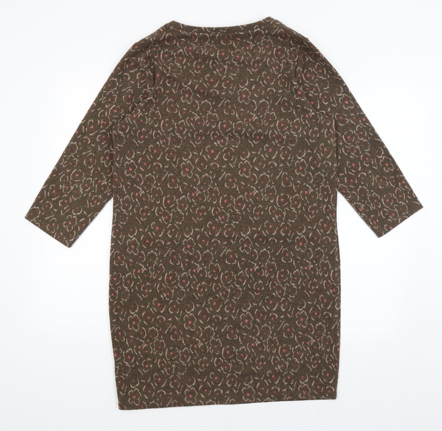 TU Womens Brown Floral  Pullover Jumper Size 12