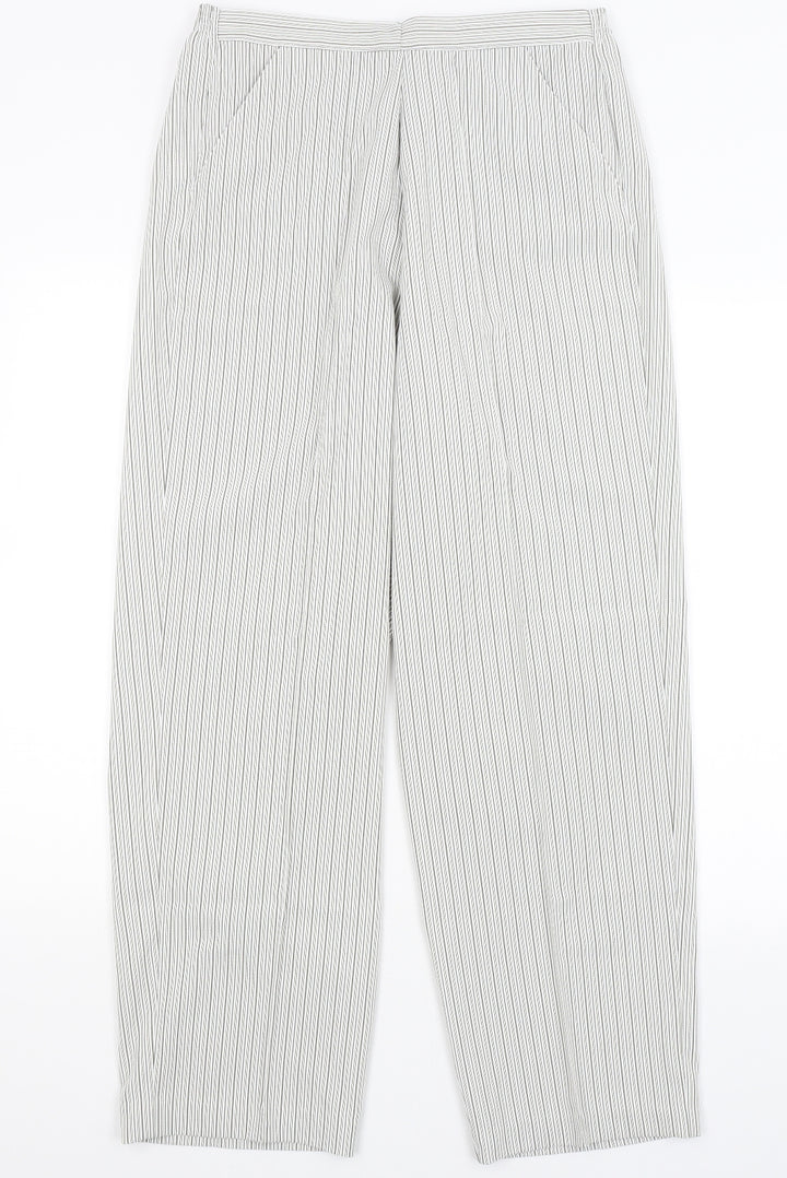 BM Womens Grey Striped Trousers Size 18 L28 in