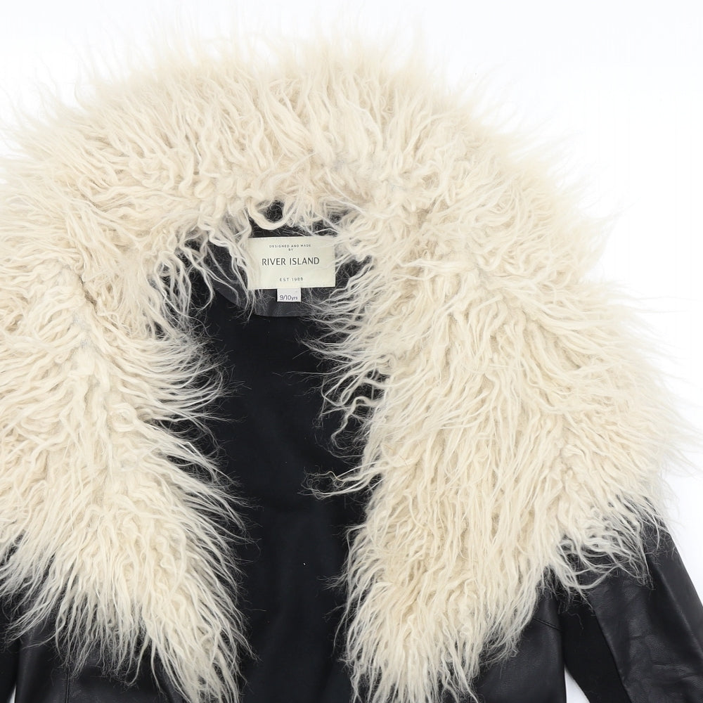 River Island Girls Black   Jacket  Size 9-10 Years