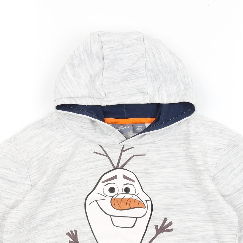 Disney Boys Grey   Pullover Hoodie Size 7-8 Years  - Olaf
