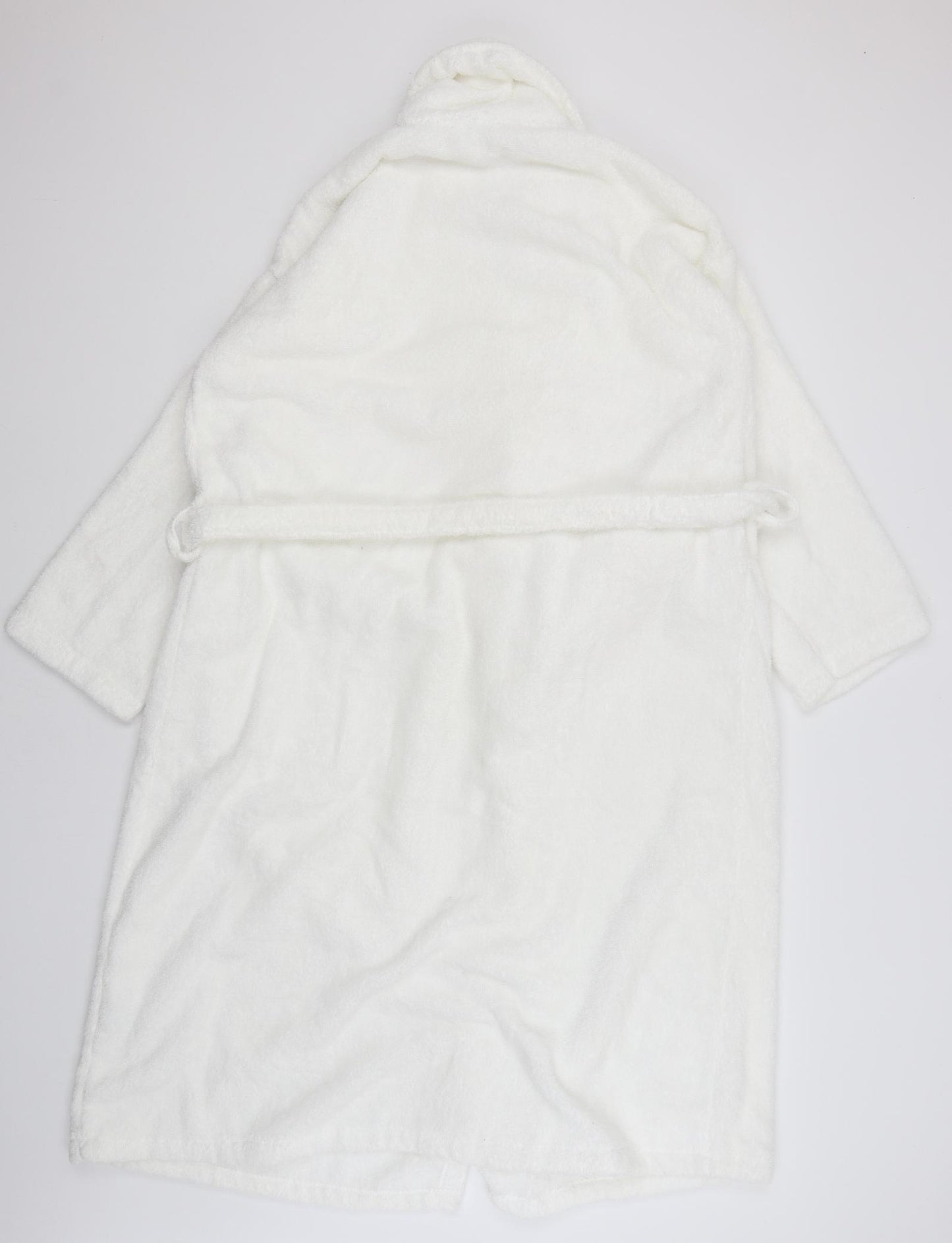 M&S Womens White Solid  Kimono Gown Size 18