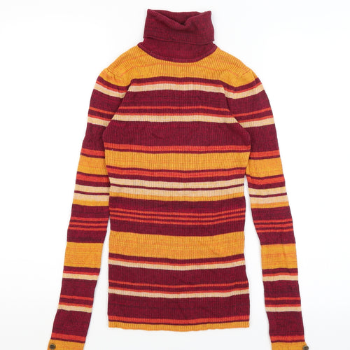 Red Herring Womens Red Striped  Basic T-Shirt Size 10