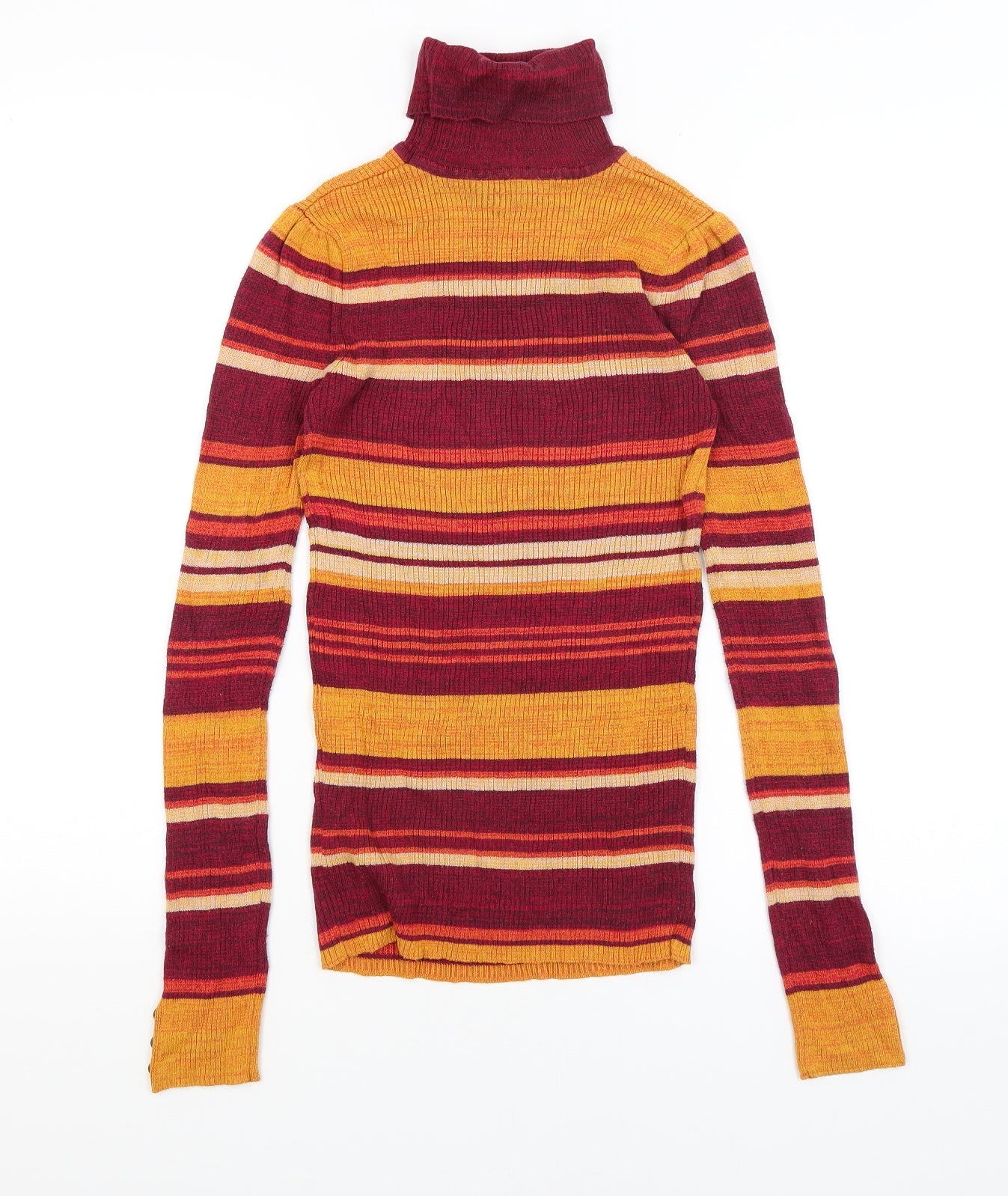 Red Herring Womens Red Striped  Basic T-Shirt Size 10