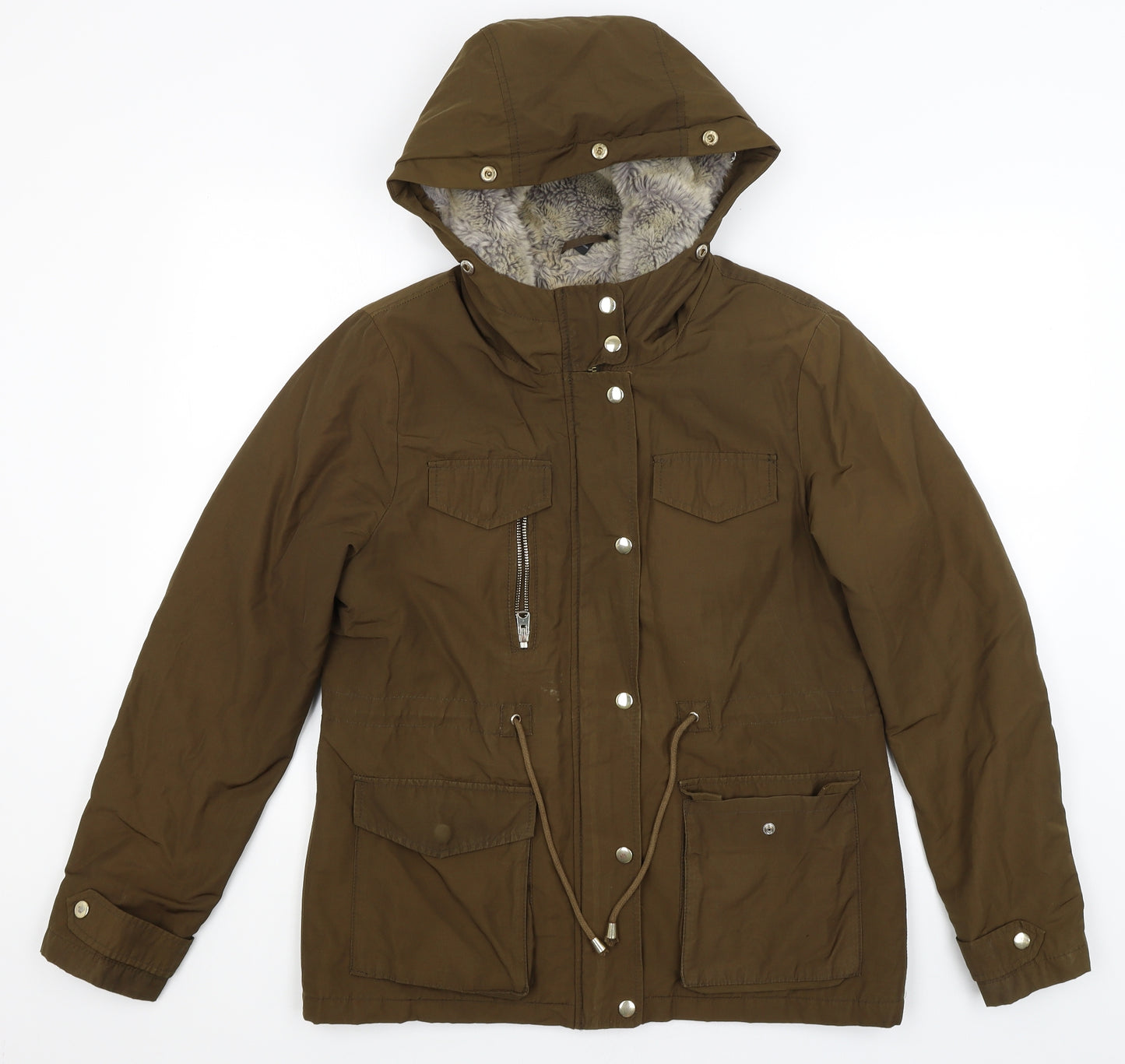 Topshop Womens Green   Rain Coat Coat Size 12