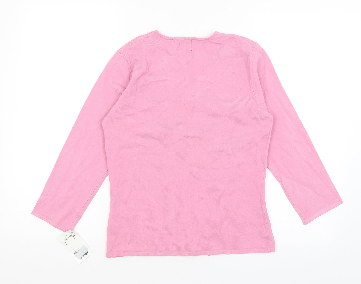 Colour Works Womens Pink   Basic T-Shirt Size S