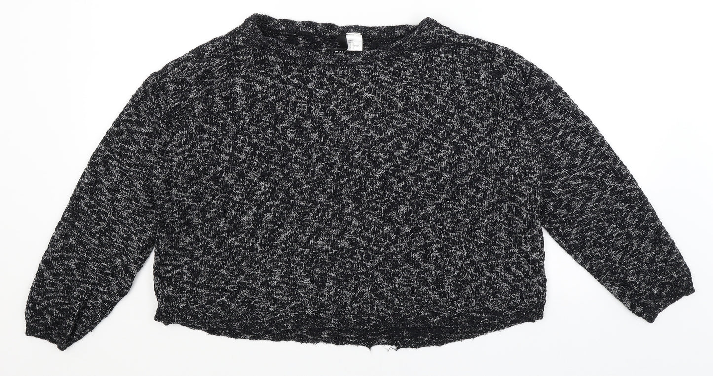 Divided Womens Black   Pullover Jumper Size L