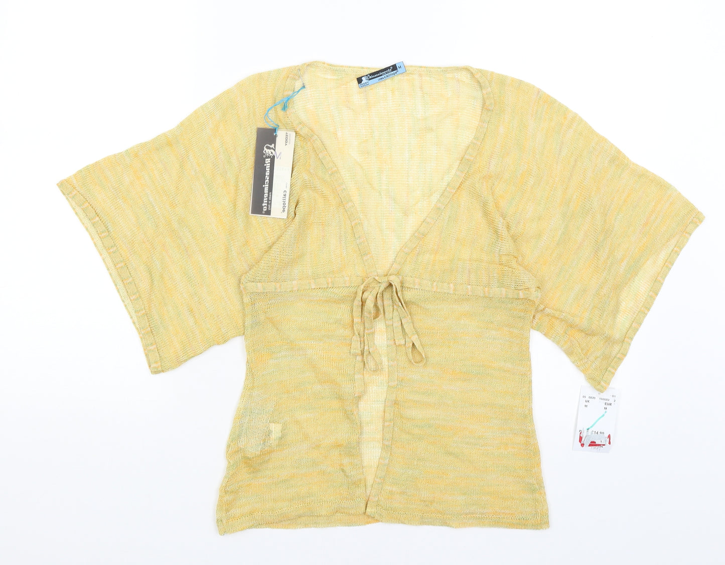 Rinascimento Womens Yellow   Wrap Jumper Size M