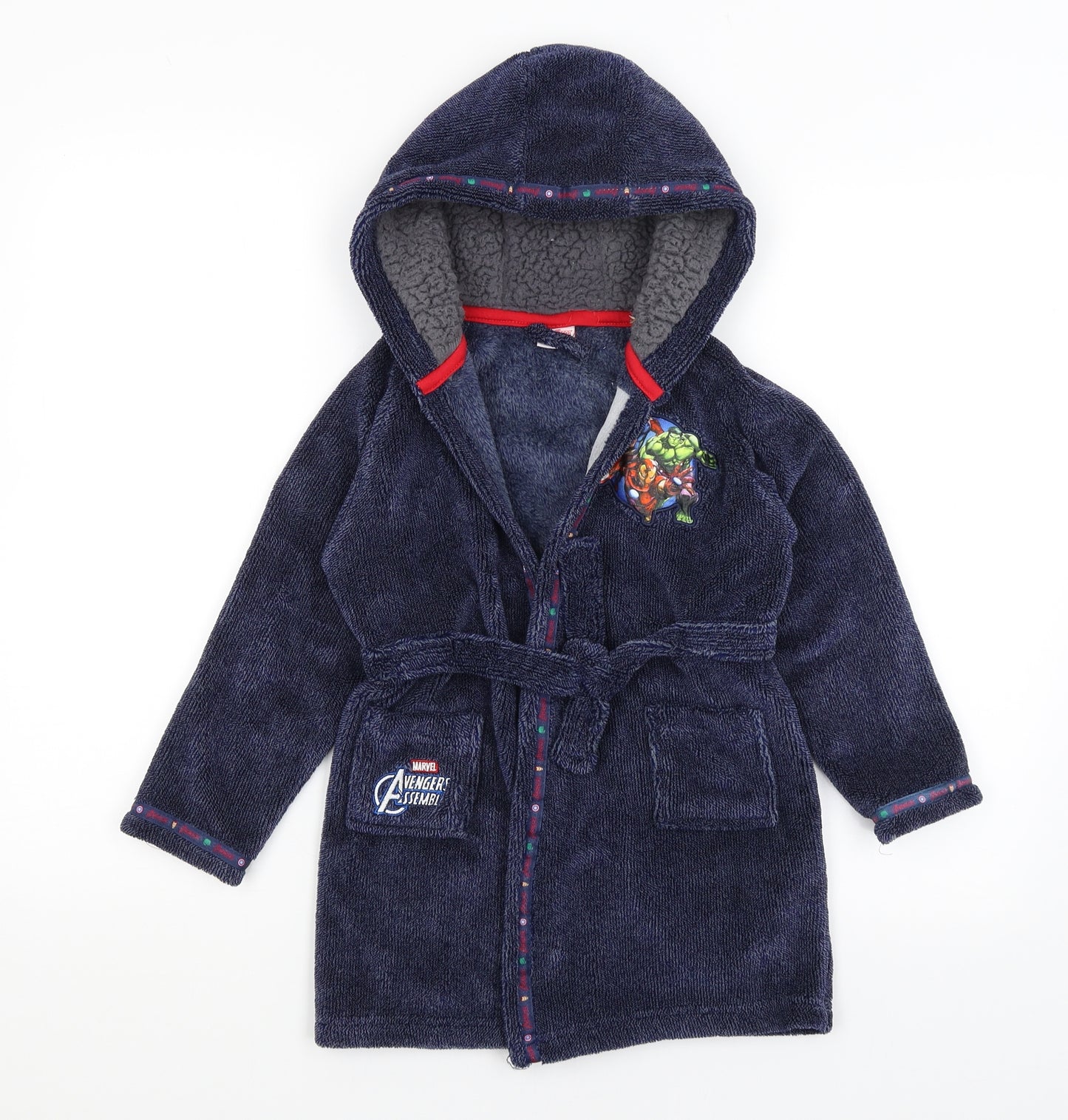 Marvel Boys Blue Solid   Gown Size 4-5 Years  - Avengers Assemble