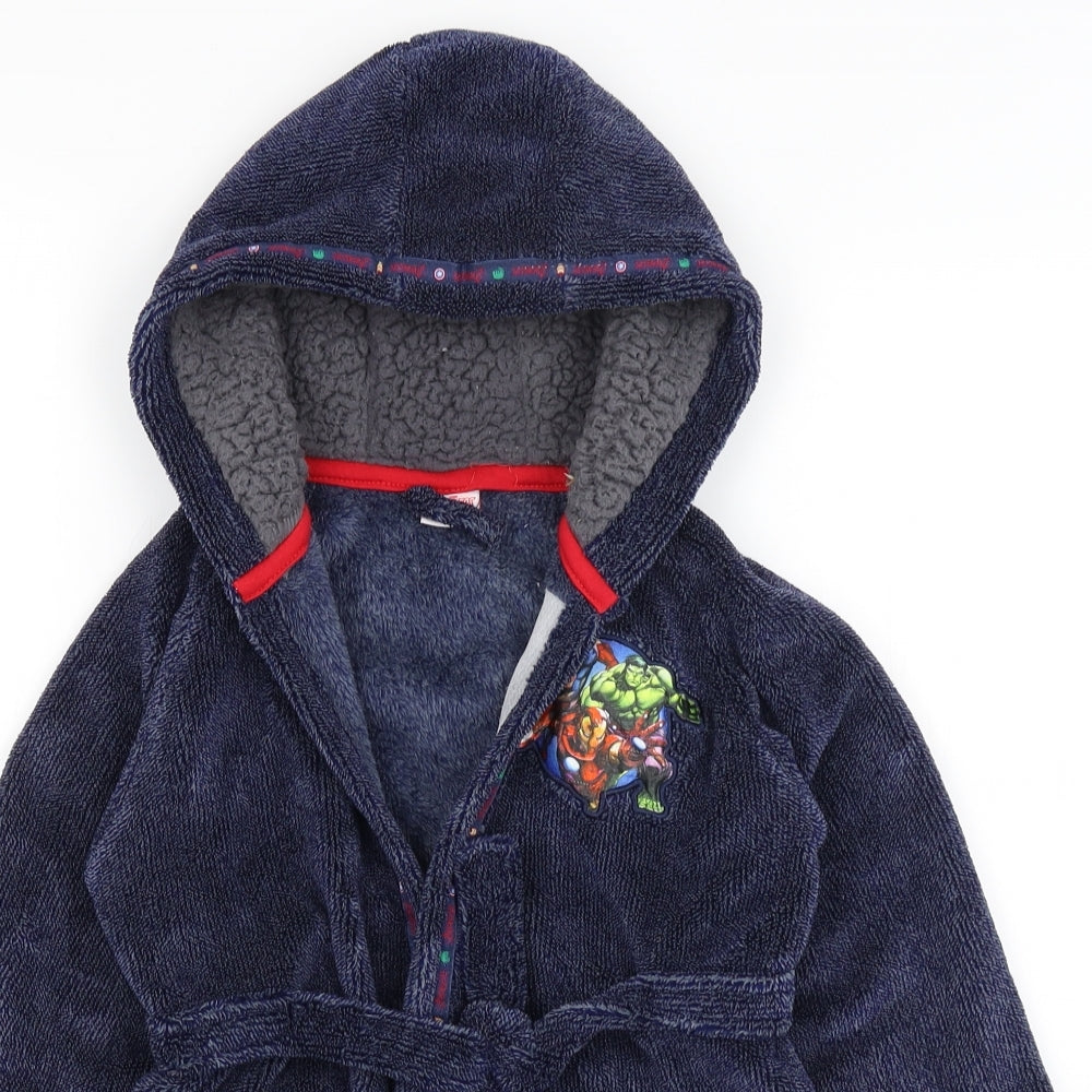 Marvel Boys Blue Solid   Gown Size 4-5 Years  - Avengers Assemble