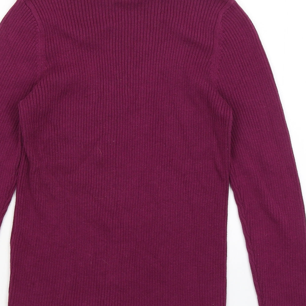 George Girls Purple   Basic T-Shirt Size 8-9 Years