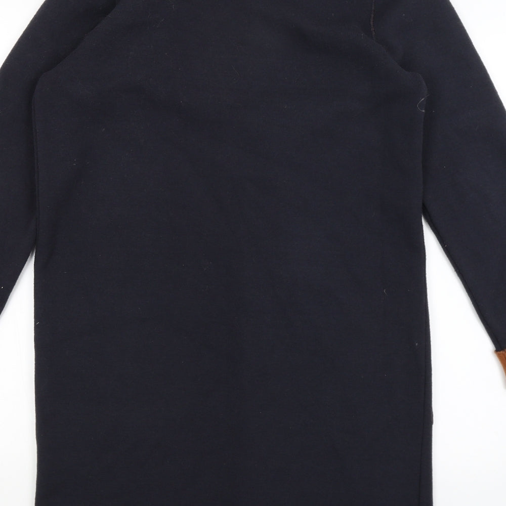 M&S Womens Blue   Overcoat Coat Size M