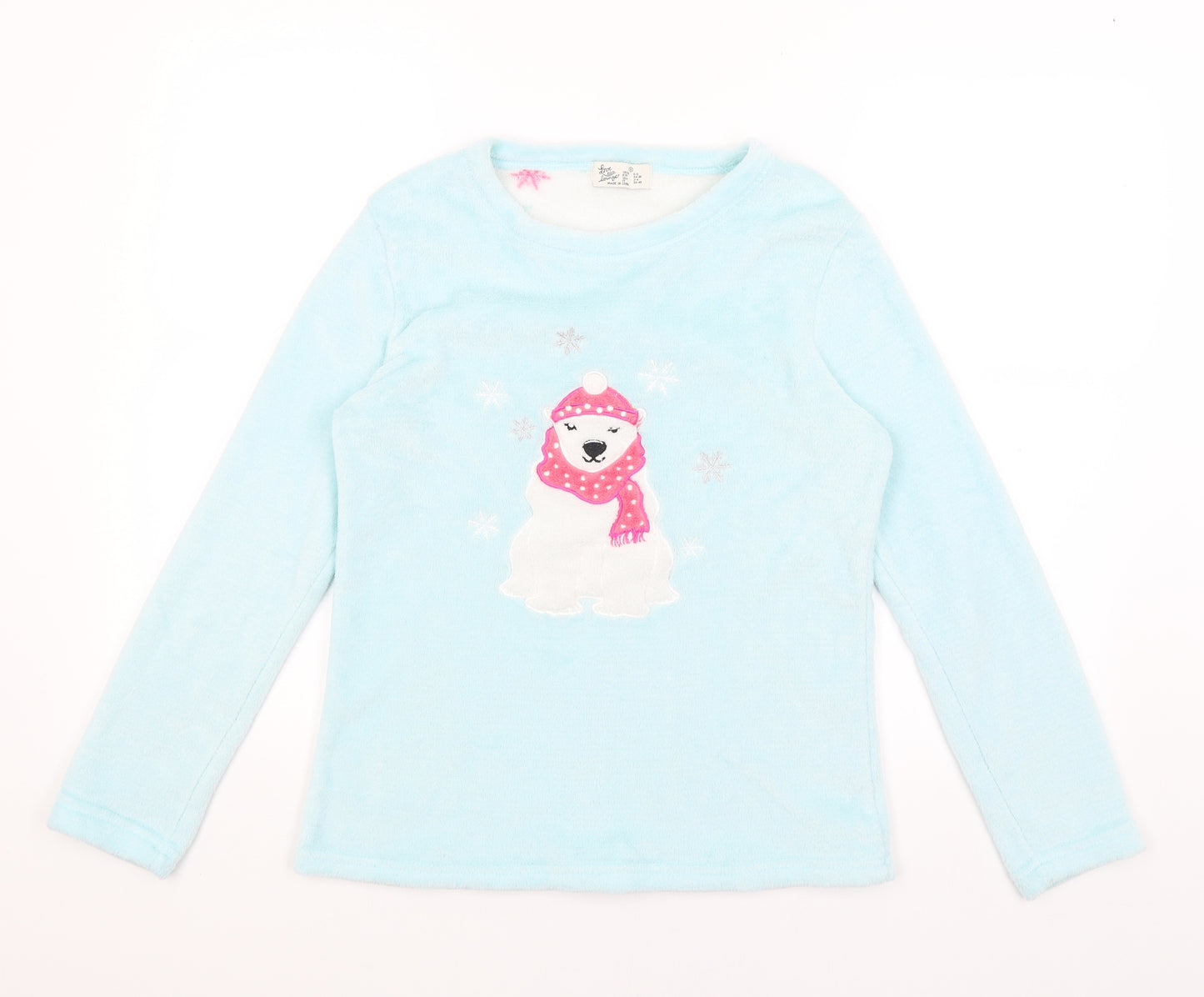 Love to Lounge Womens Blue Solid  Top Pyjama Top Size 8  - Polar Bear