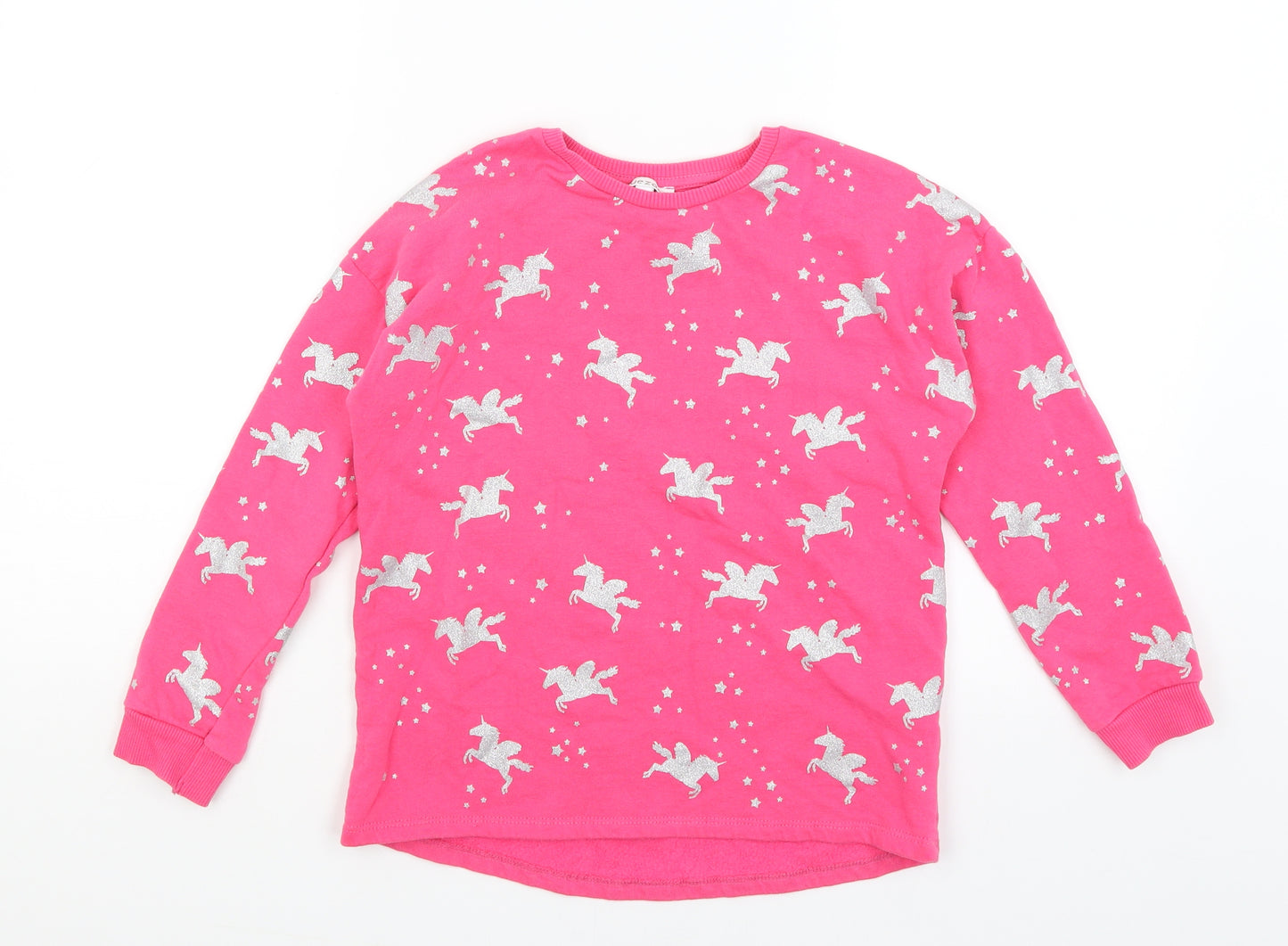 Blue Zoo Girls Pink   Pullover Jumper Size 8-9 Years  - Unicorns