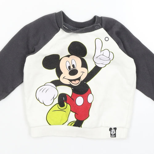 Disney Baby White   Pullover Jumper Size 3-6 Months  - Mickey Mouse