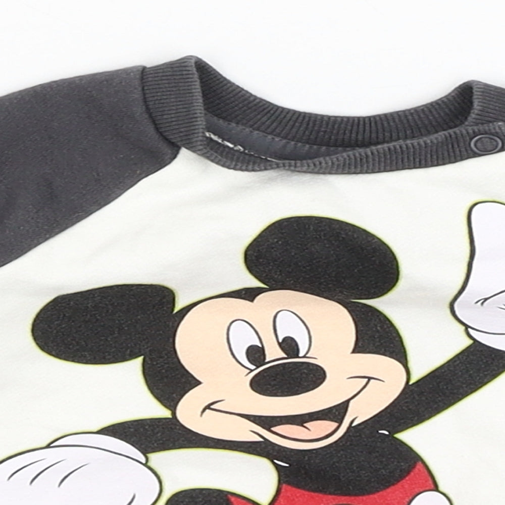 Disney Baby White   Pullover Jumper Size 3-6 Months  - Mickey Mouse