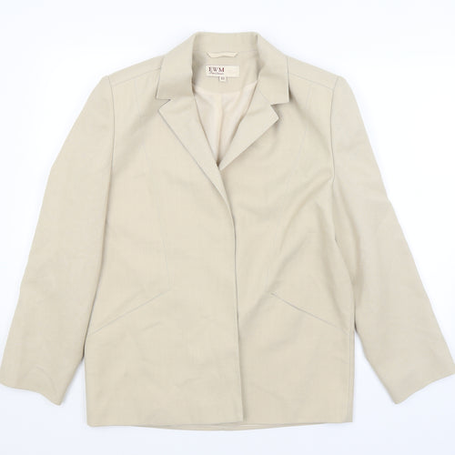 EWM Womens Beige   Jacket Blazer Size 12
