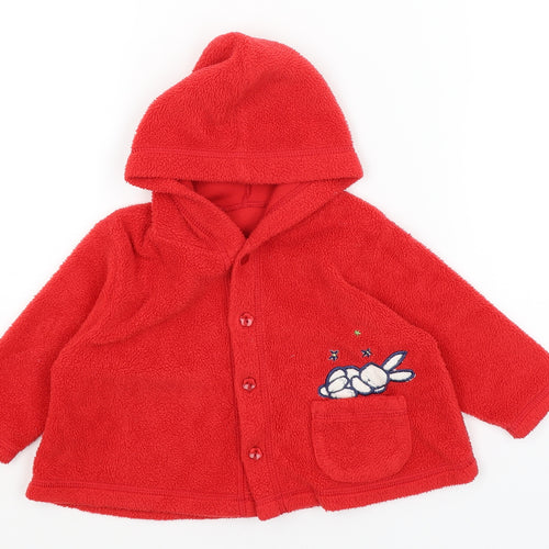 Mothercare Baby Red   Cardigan Jumper Size 9-12 Months