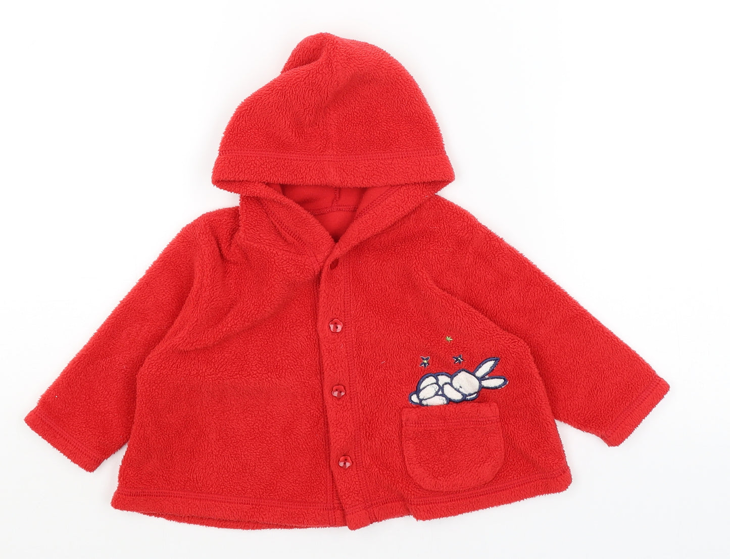 Mothercare Baby Red   Cardigan Jumper Size 9-12 Months