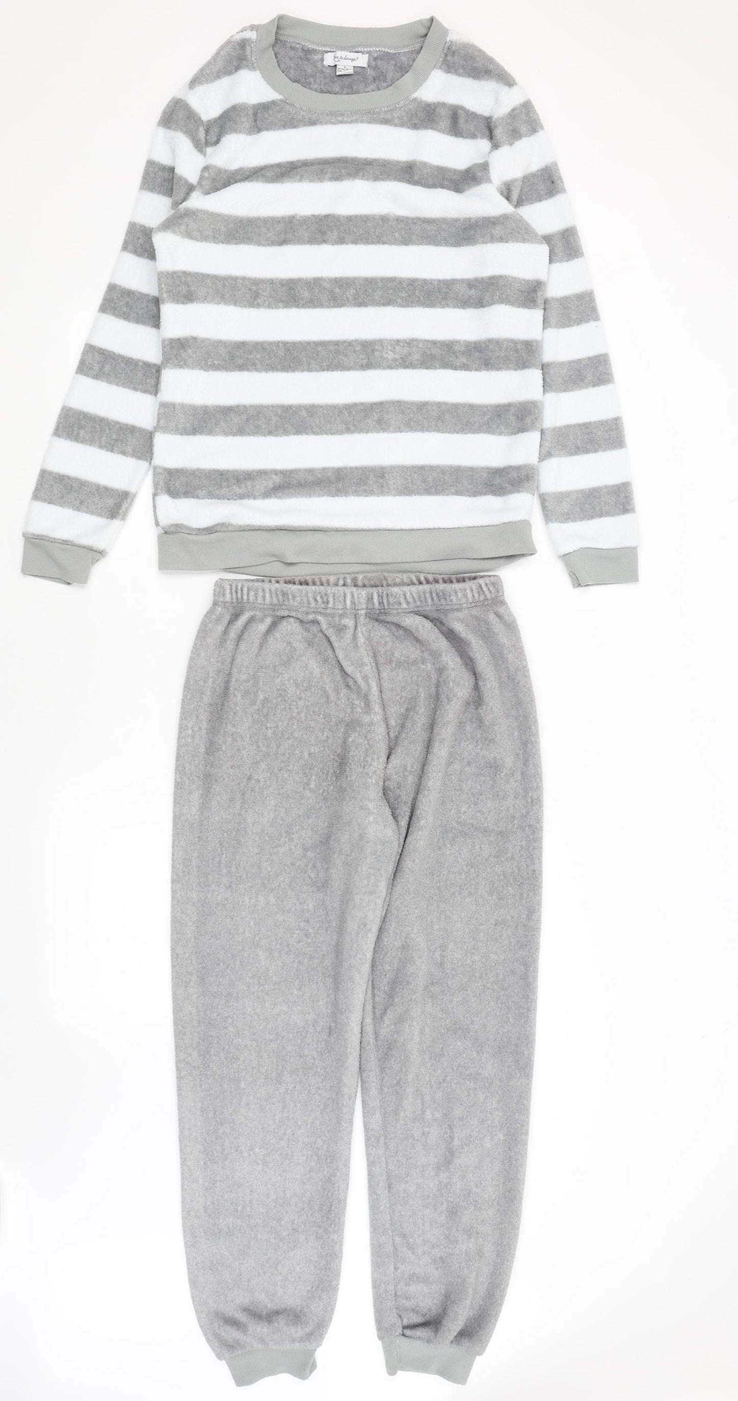 Love to Lounge Womens Grey Striped  Top Pyjama Set Size 12